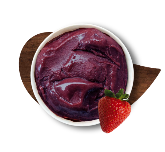 Açaí natural com morango